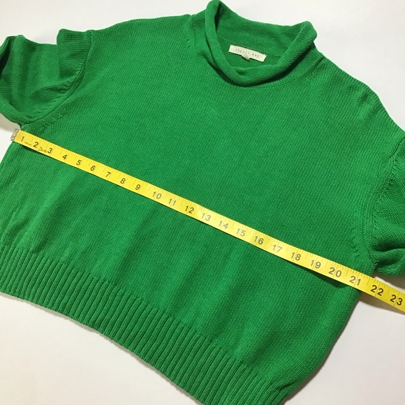 Copper Key Cotton Vibrant Green Roll Neck Cropped Sweater - Picture 9 of 9